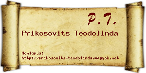 Prikosovits Teodolinda névjegykártya